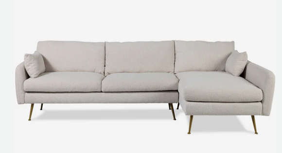 MODERN BOUCLE 2PC RAF SECTIONAL