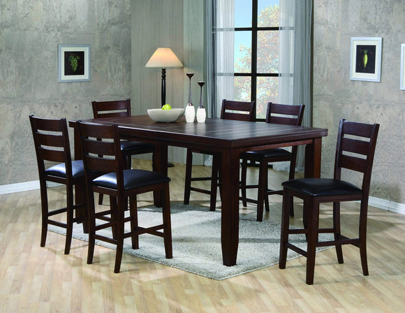BARSTOWN COUNTER HEIGHT DINING SET AND BENCH IN ESPRESSO BY CROWNMARK AVAILABLE IN HOUSTON, DALLAS, SAN ANTONIO, & AUSTIN  SKU 2752T-BENCH
