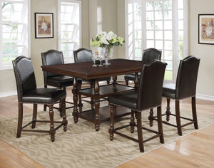 LANGLEY COUNTER HEIGHT DINING SET IN ESPRESSO BY CROWNMARK AVAILABLE IN HOUSTON, DALLAS, SAN ANTONIO, & AUSTIN  SKU 2766ESP